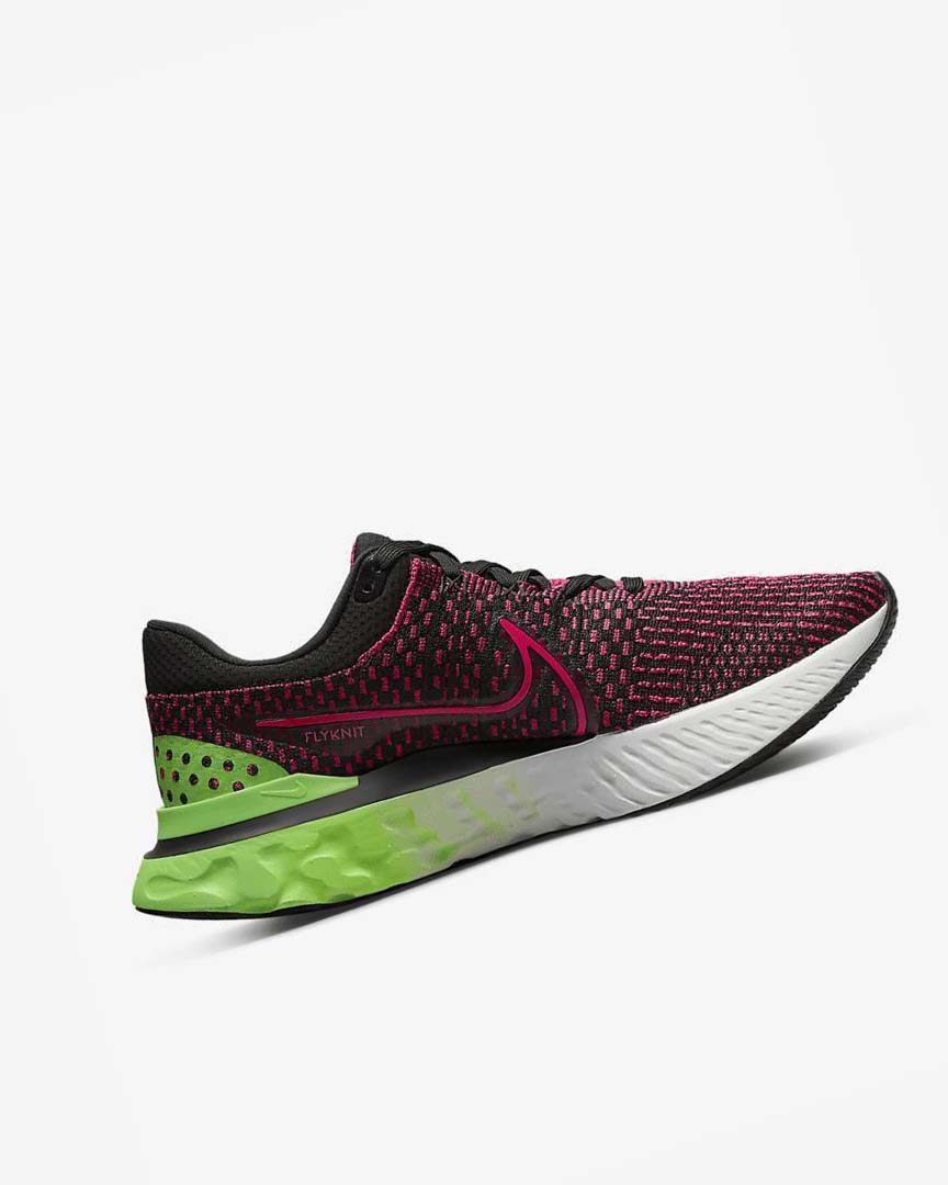 Black / Green / Red / Red Nike React Infinity Run Flyknit 3 Men's Running Shoes | CA_3148