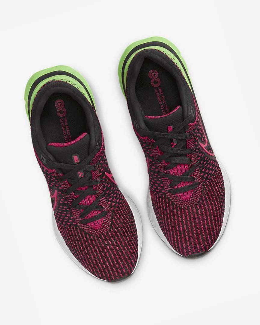 Black / Green / Red / Red Nike React Infinity Run Flyknit 3 Men's Running Shoes | CA_3148