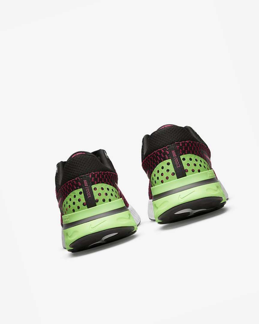 Black / Green / Red / Red Nike React Infinity Run Flyknit 3 Men's Running Shoes | CA_3148