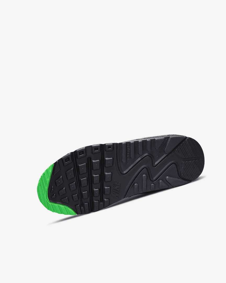 Black / Green / White / Obsidian Nike Air Max 90 LTR SE Boys' Casual Shoes | CA_4510