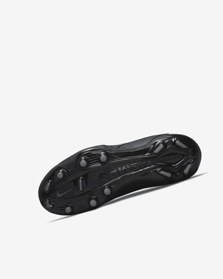 Black / Grey / Black Nike Jr. Tiempo Legend 9 Pro FG Girls' Soccer Cleats | CA_2768