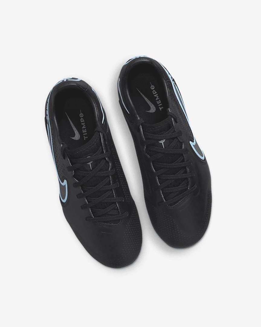Black / Grey / Black Nike Jr. Tiempo Legend 9 Pro FG Girls' Soccer Cleats | CA_2768