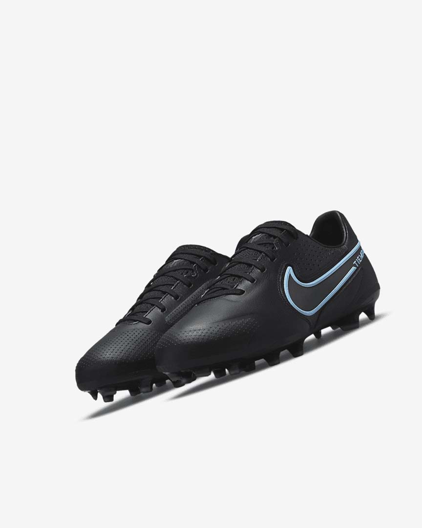 Black / Grey / Black Nike Jr. Tiempo Legend 9 Pro FG Girls' Soccer Cleats | CA_2768