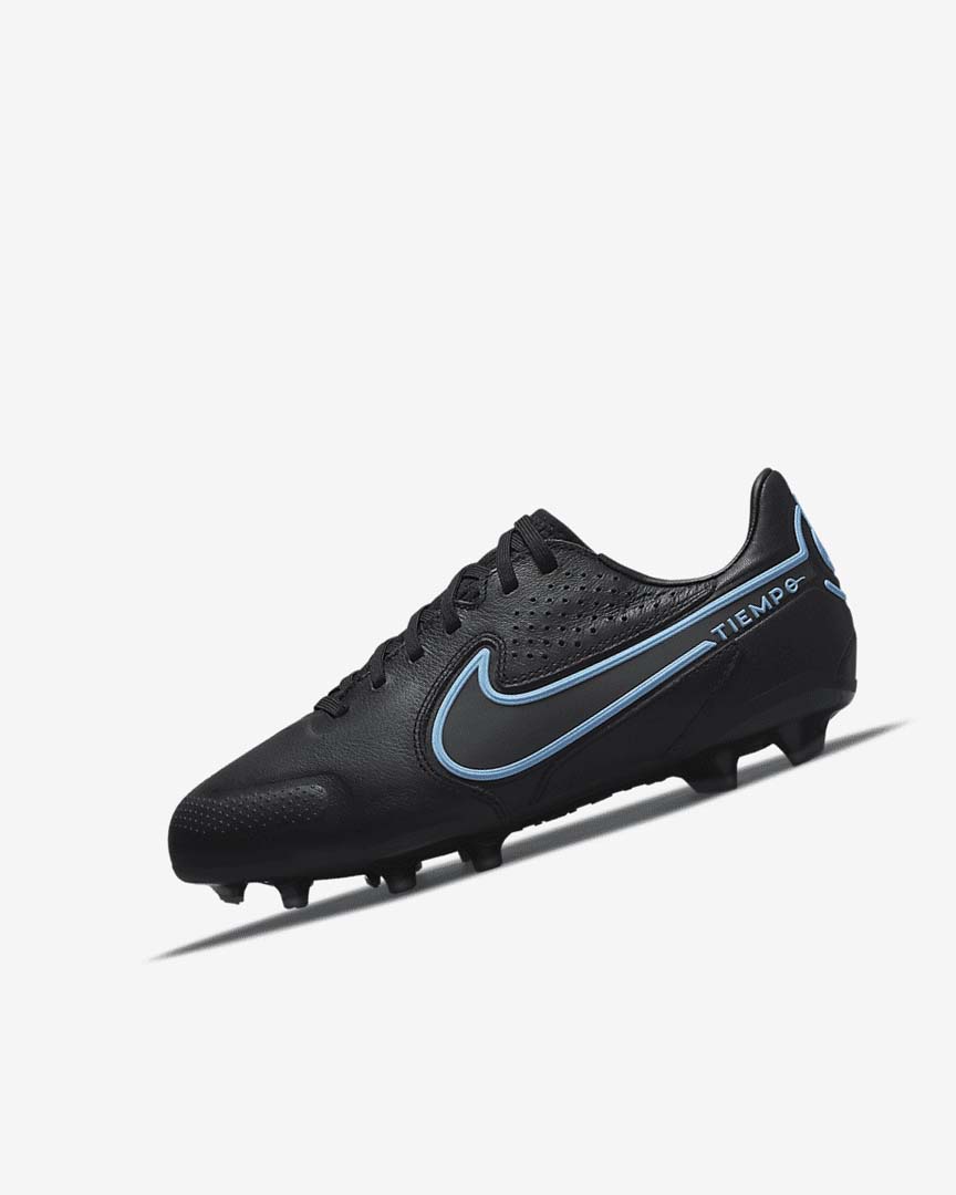 Black / Grey / Black Nike Jr. Tiempo Legend 9 Pro FG Girls\' Soccer Cleats | CA_2768