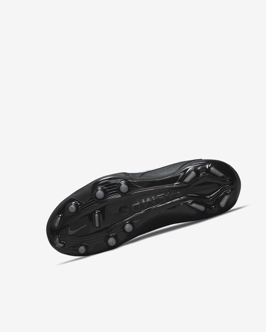 Black / Grey / Black Nike Jr. Tiempo Legend 9 Pro FG Boys' Soccer Cleats | CA_3250