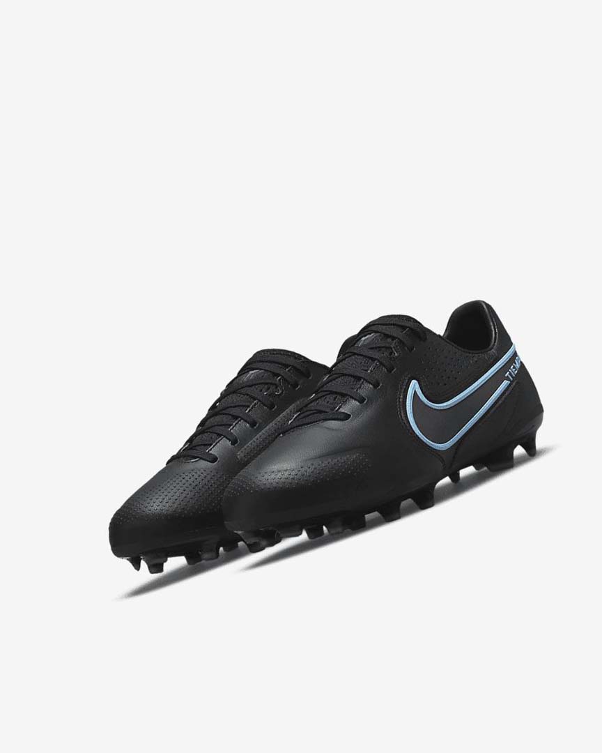 Black / Grey / Black Nike Jr. Tiempo Legend 9 Pro FG Boys' Soccer Cleats | CA_3250