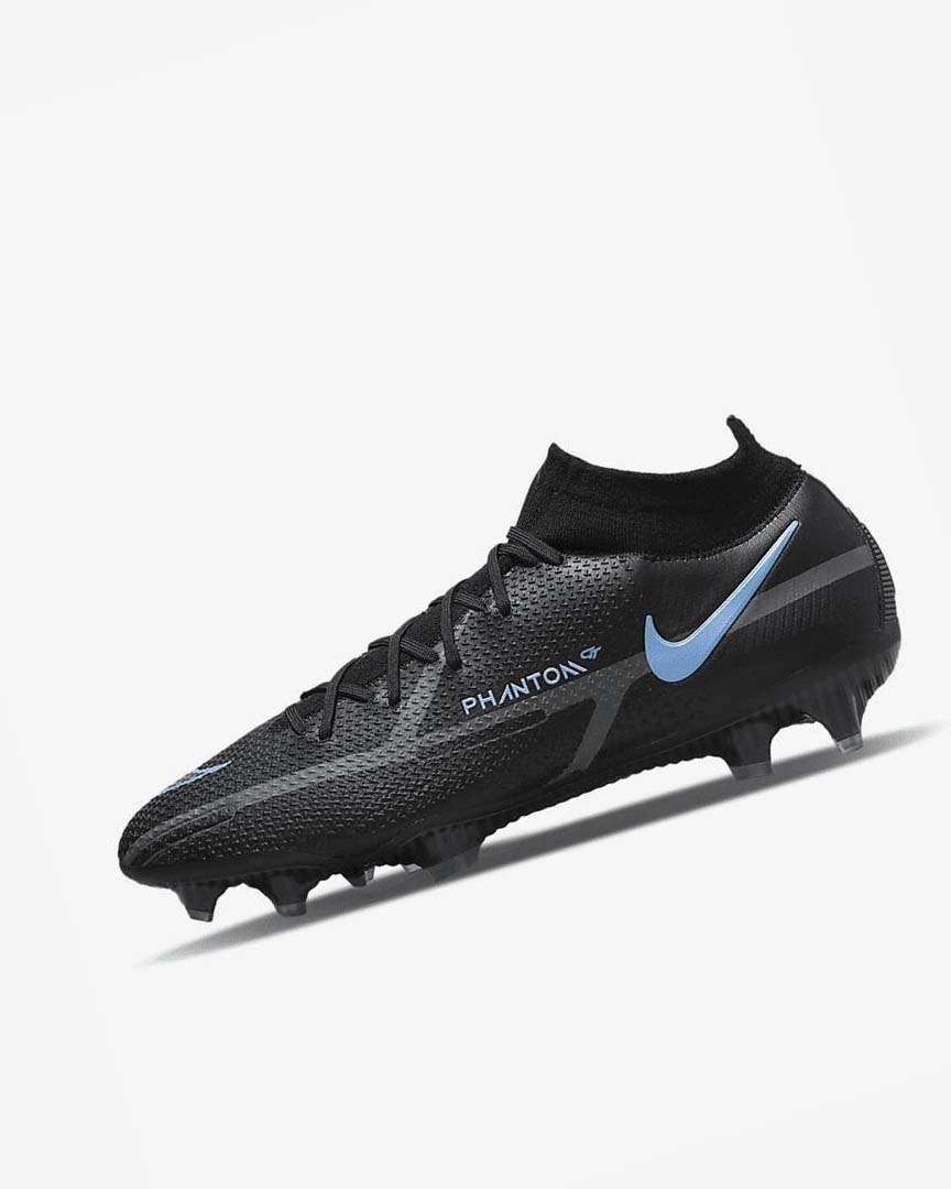 Black / Grey / Black Nike Phantom GT2 Dynamic Fit Elite FG Men\'s Soccer Cleats | CA_2429