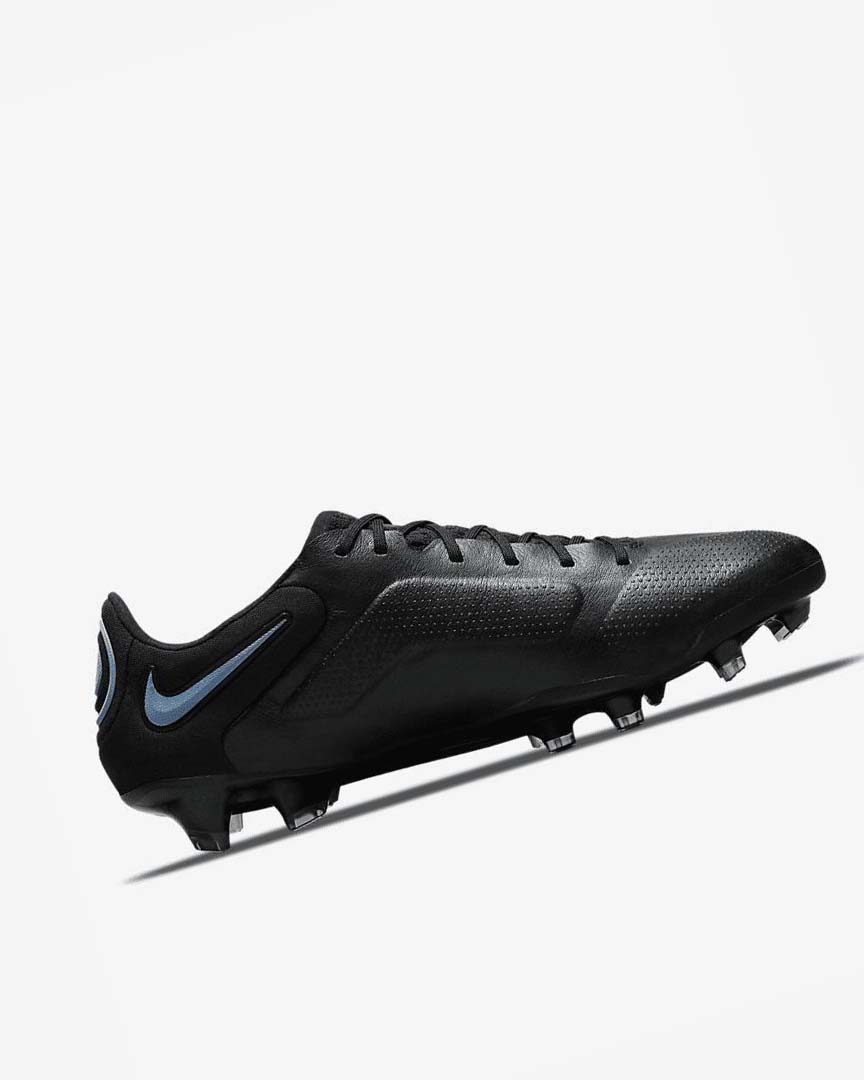 Black / Grey / Black Nike Tiempo Legend 9 Elite FG Men's Soccer Cleats | CA_2448