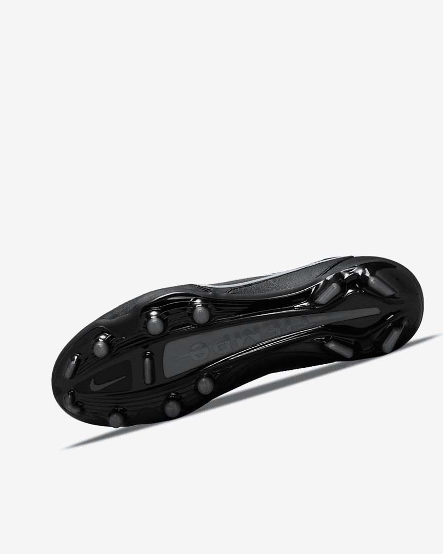 Black / Grey / Black Nike Tiempo Legend 9 Pro FG Women's Soccer Cleats | CA_2781
