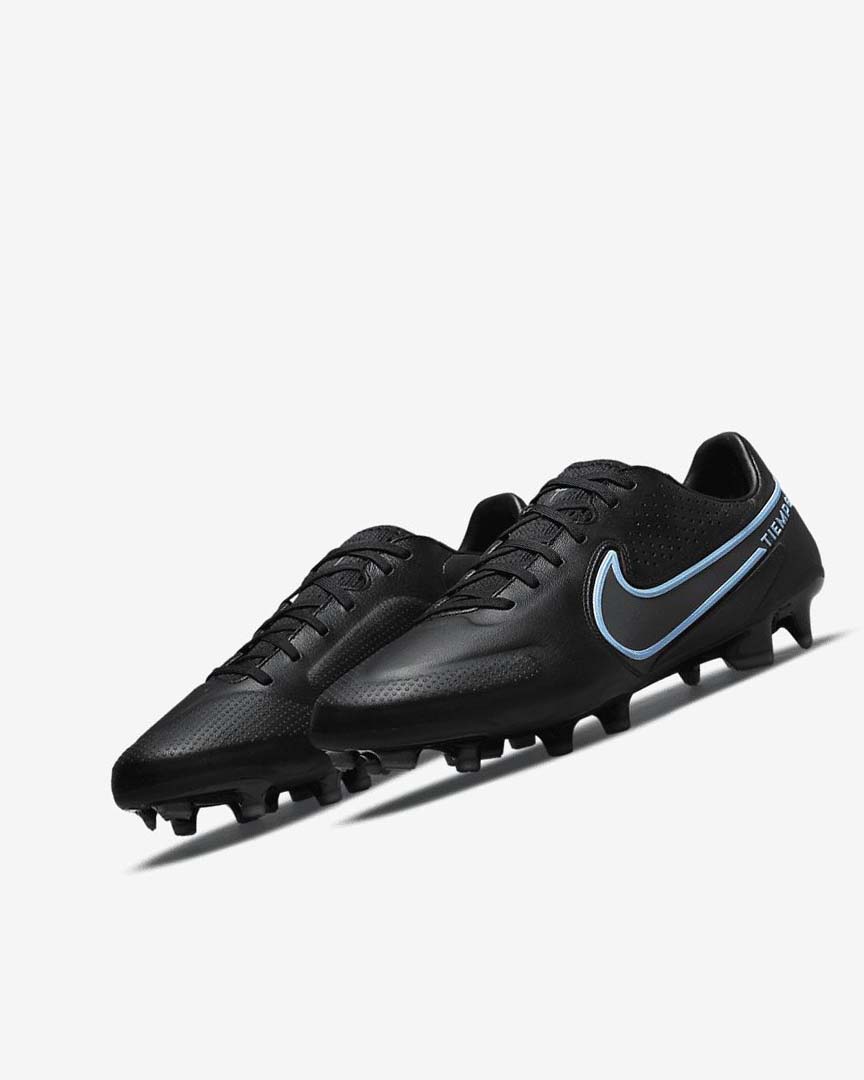 Black / Grey / Black Nike Tiempo Legend 9 Pro FG Women's Soccer Cleats | CA_2781