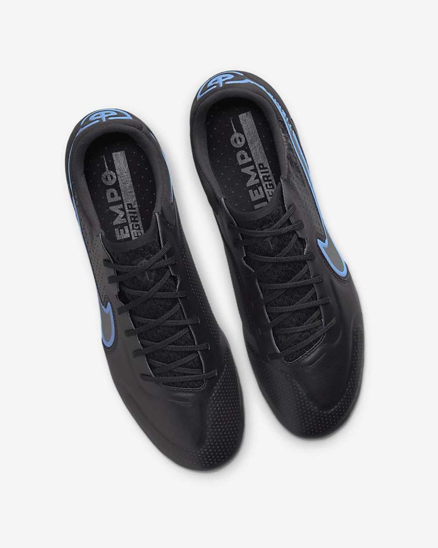 Black / Grey / Black Nike Tiempo Legend 9 Elite SG-Pro AC Women's Soccer Cleats | CA_4676