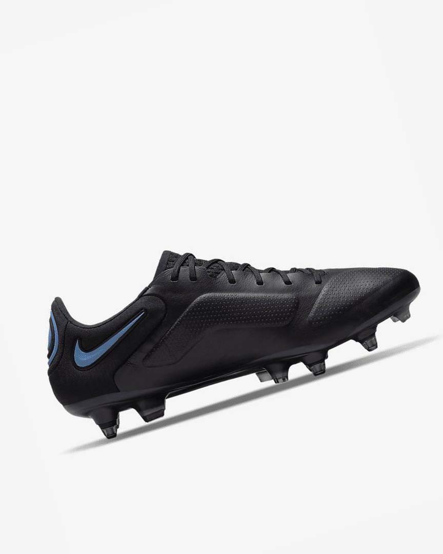 Black / Grey / Blue Nike Tiempo Legend 9 Elite SG-Pro AC Men's Soccer Cleats | CA_2560
