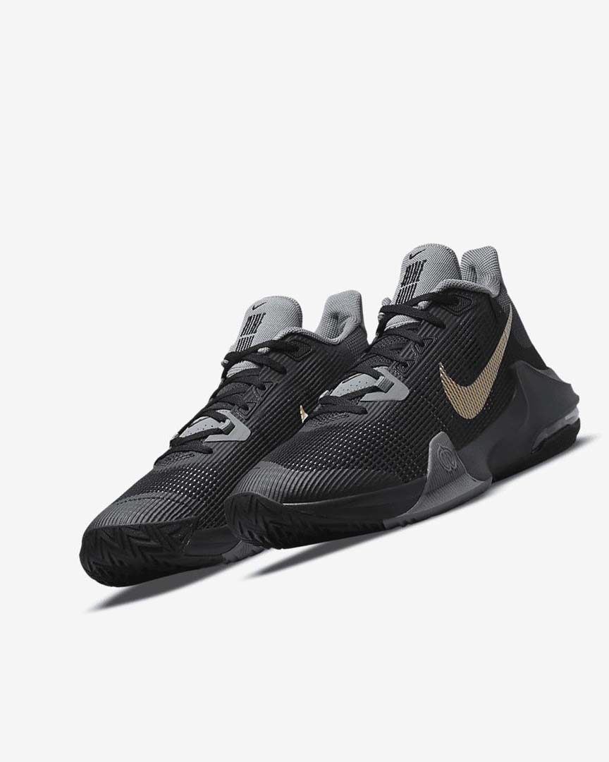 Black / Grey / Dark Grey / Metal Gold Nike Air Max Impact 3 Women's Basketball Shoes | CA_3165