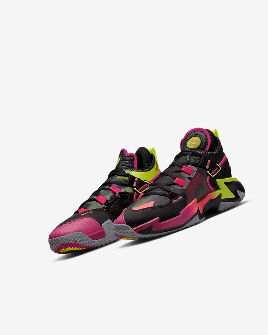 Black / Grey / Grey / Light Mango Nike Jordan Why Not .5 Boys' Basketball Shoes | CA_4704
