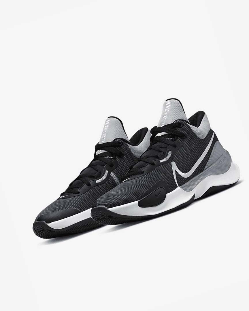 Black / Grey / Grey / White Nike Renew Elevate 3 Men's Basketball Shoes | CA_5268