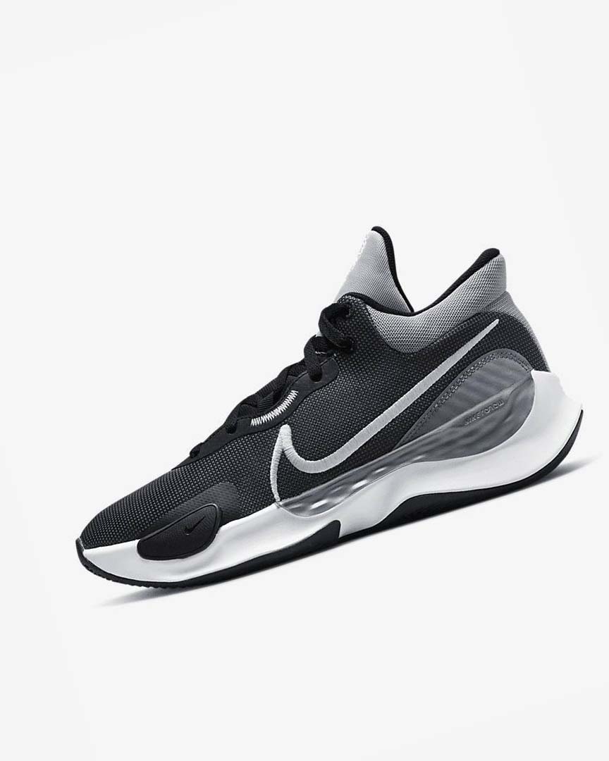 Black / Grey / Grey / White Nike Renew Elevate 3 Men\'s Basketball Shoes | CA_5268