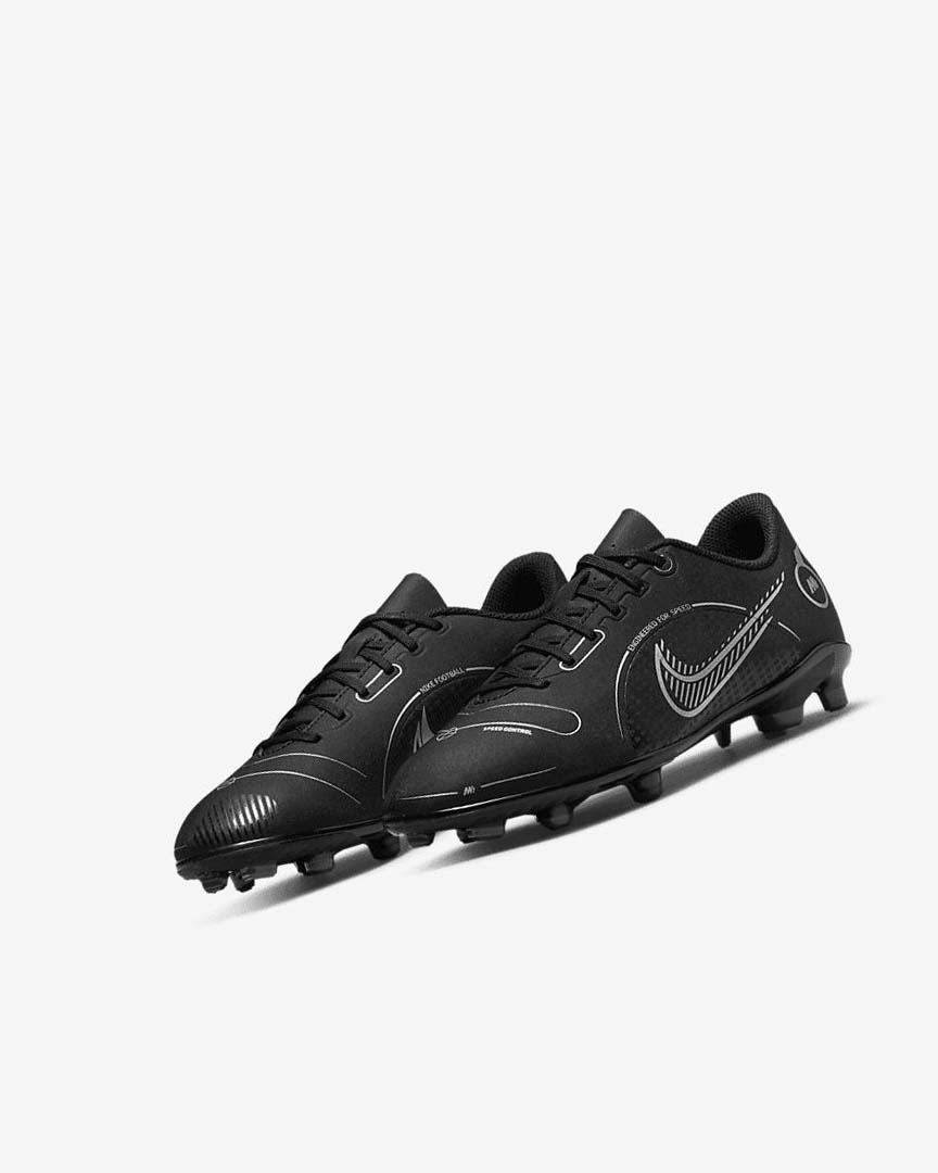 Black / Grey / Metal Silver Nike Jr. Mercurial Vapor 14 Club MG Boys' Soccer Cleats | CA_4723