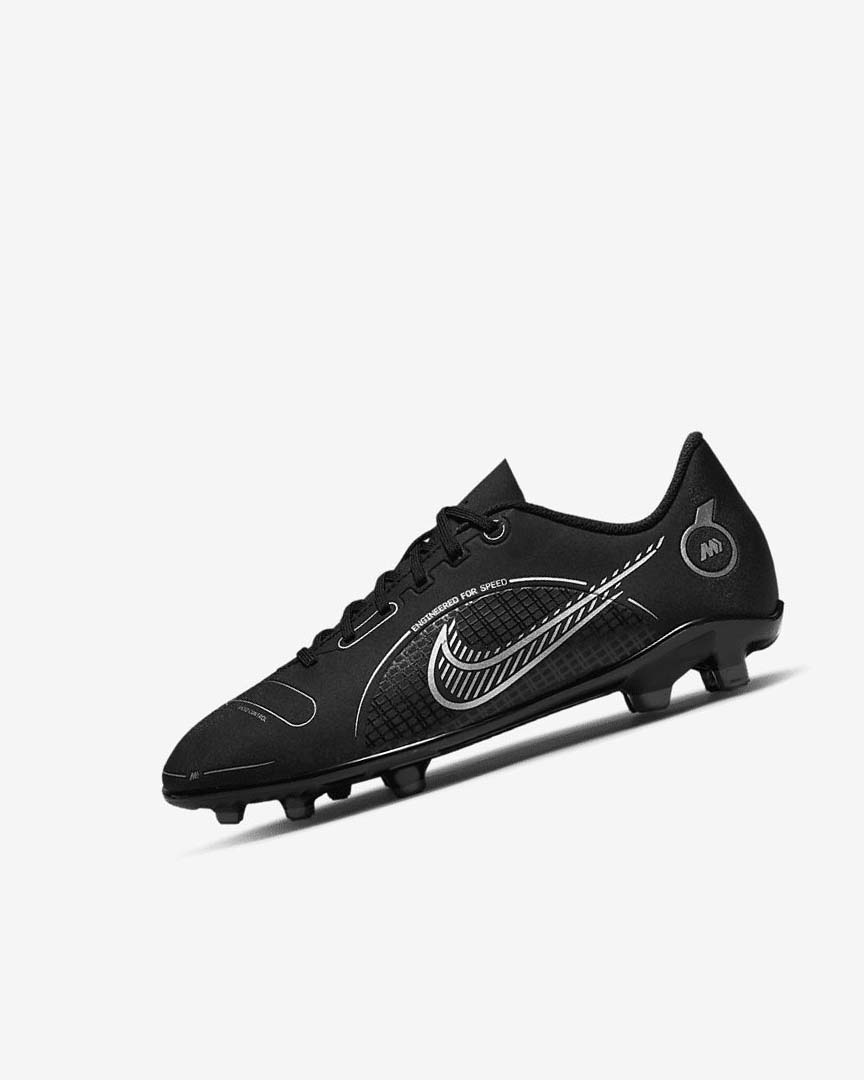 Black / Grey / Metal Silver Nike Jr. Mercurial Vapor 14 Club MG Boys\' Soccer Cleats | CA_4723