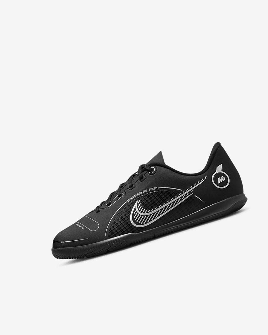 Black / Grey / Metal Silver Nike Jr. Mercurial Vapor 14 Club IC Boys\' Soccer Shoes | CA_4907