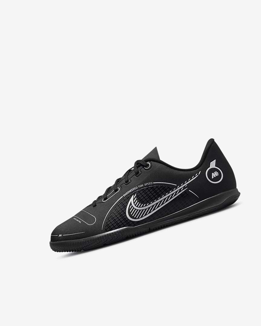 Black / Grey / Metal Silver Nike Jr. Mercurial Vapor 14 Club IC Girls\' Soccer Shoes | CA_4950