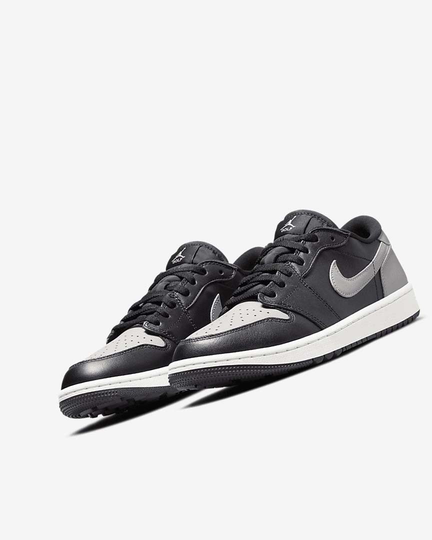 Black / Grey Nike Air Jordan 1 Low G Men's Golf Shoes | CA_5177