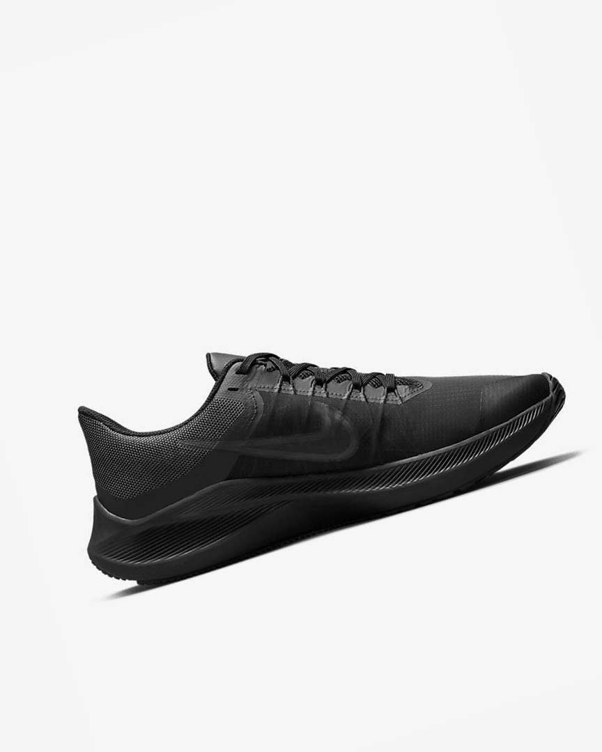 Black / Grey Nike Winflo 8 Men's Running Shoes | CA_5404