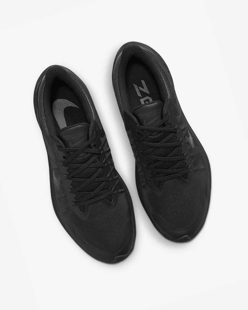 Black / Grey Nike Winflo 8 Men's Running Shoes | CA_5404