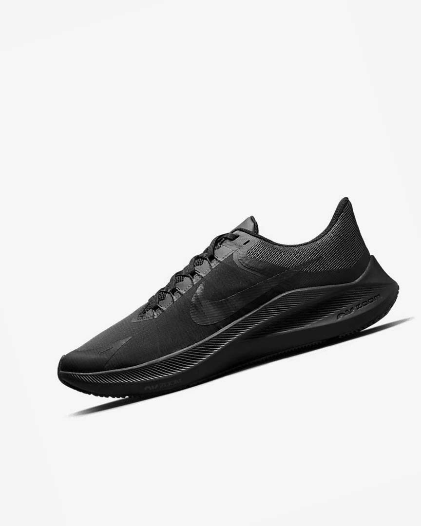 Black / Grey Nike Winflo 8 Men\'s Running Shoes | CA_5404