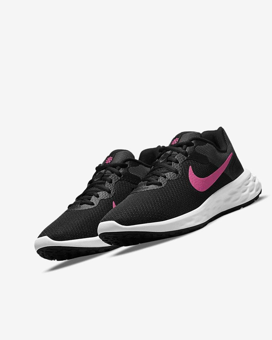 Black / Grey / Pink Nike Revolution 6 Next Nature Women's Running Shoes | CA_2526