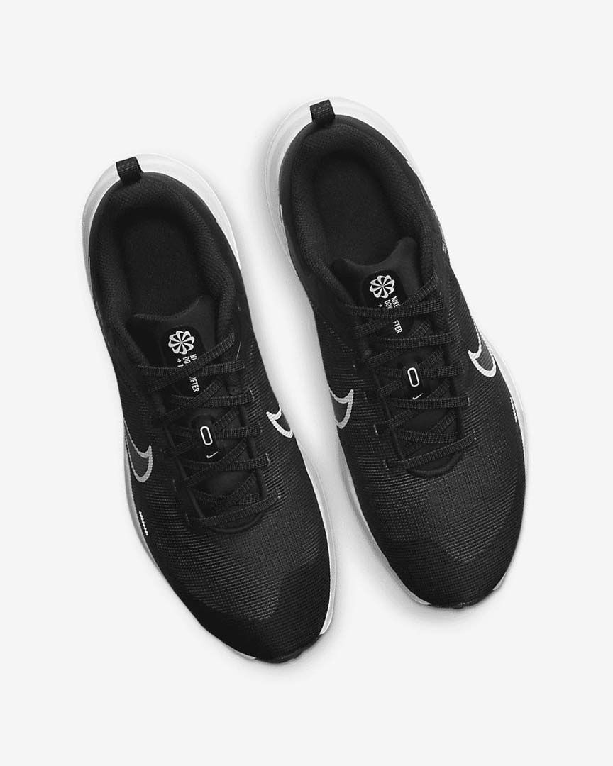 Black / Grey / Platinum / White Nike Downshifter 12 Women's Running Shoes | CA_2260