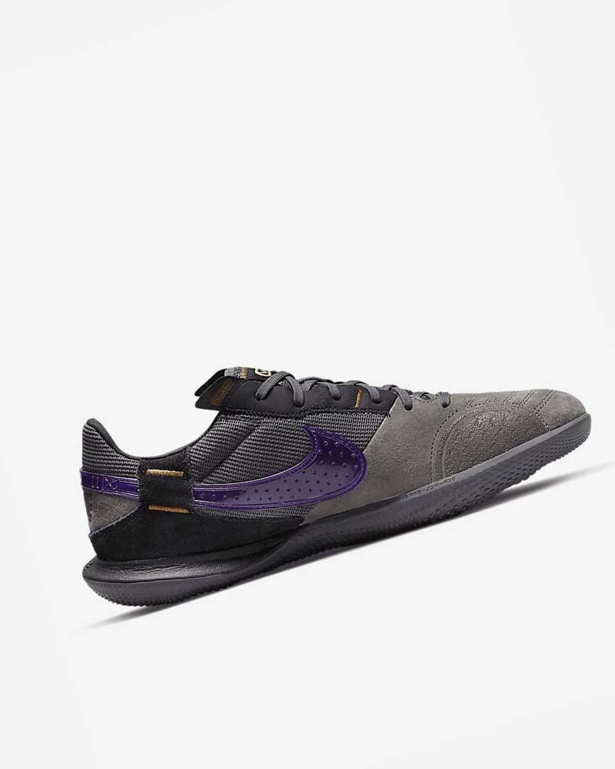Black / Grey / Purple Nike Streetgato Men's Soccer Shoes | CA_2445