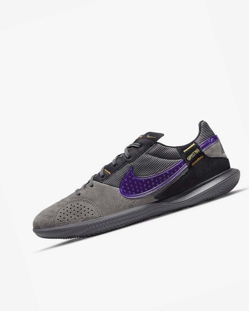 Black / Grey / Purple Nike Streetgato Men\'s Soccer Shoes | CA_2445