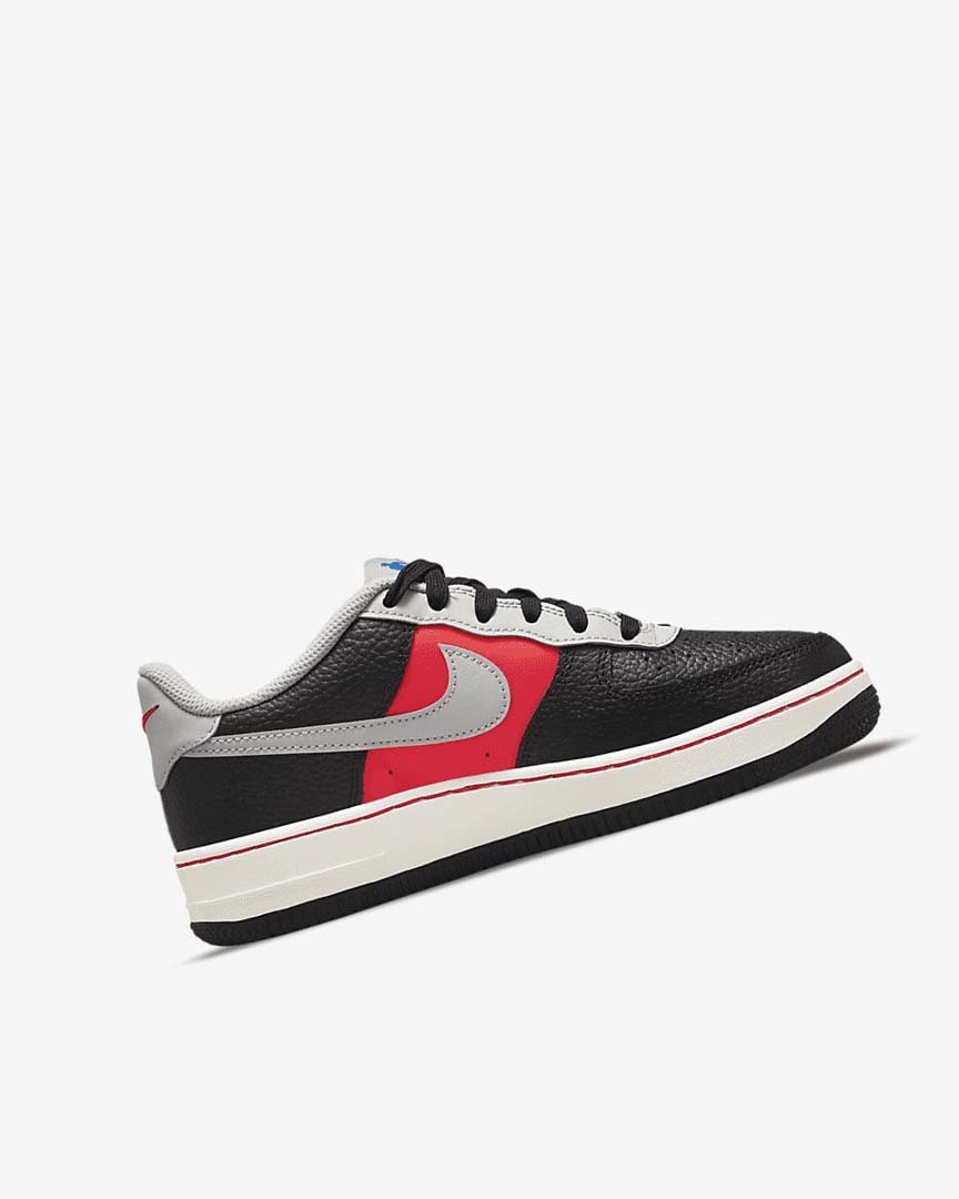 Black / Grey / Red Nike Air Force 1 EMB Girls' Sneakers | CA_5503