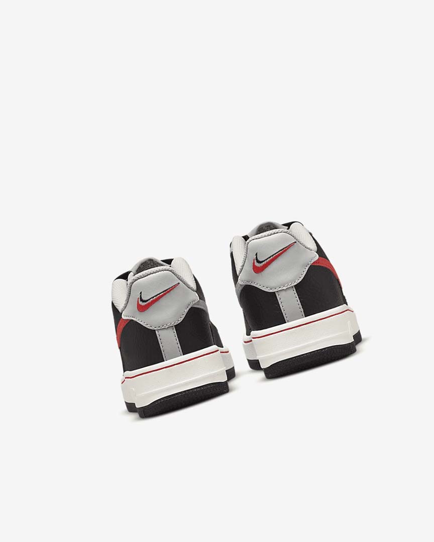 Black / Grey / Red Nike Air Force 1 EMB Girls' Sneakers | CA_5503