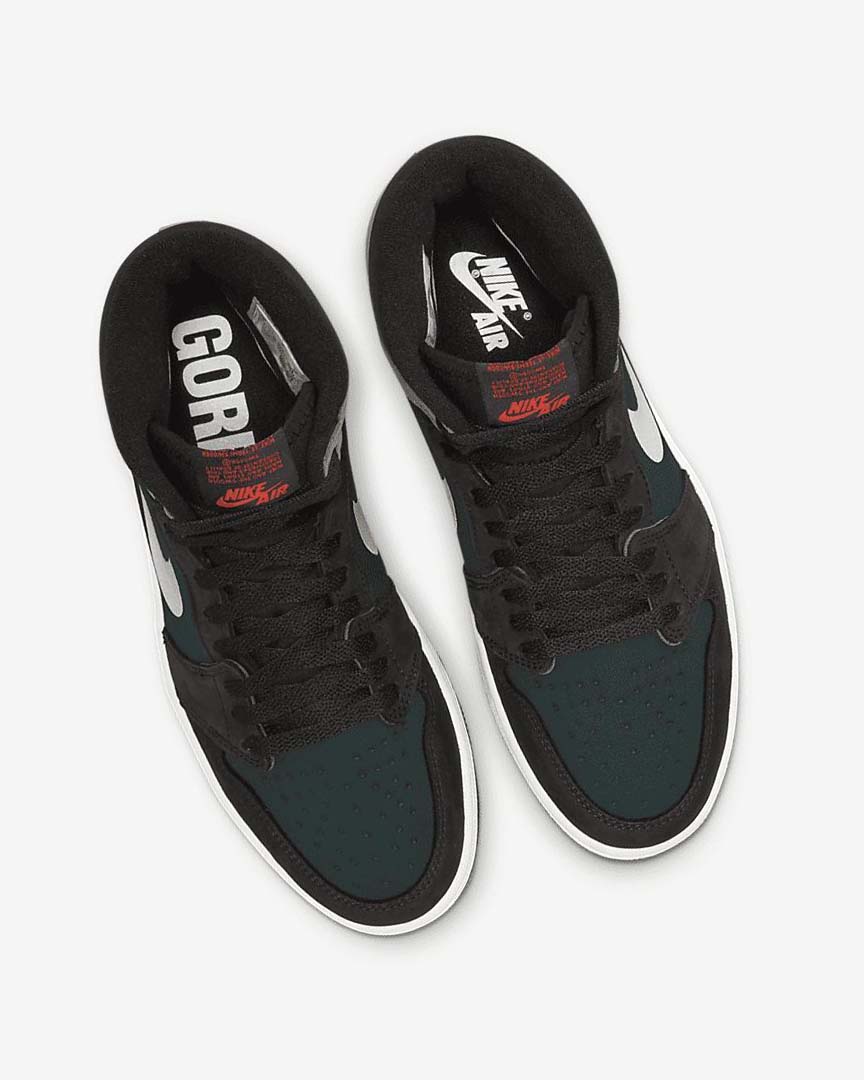 Black / Grey / Red Nike Air Jordan 1 Men's Sneakers | CA_3213
