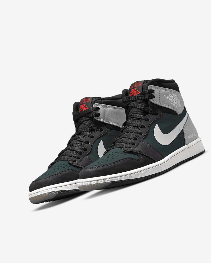 Black / Grey / Red Nike Air Jordan 1 Men's Sneakers | CA_3213