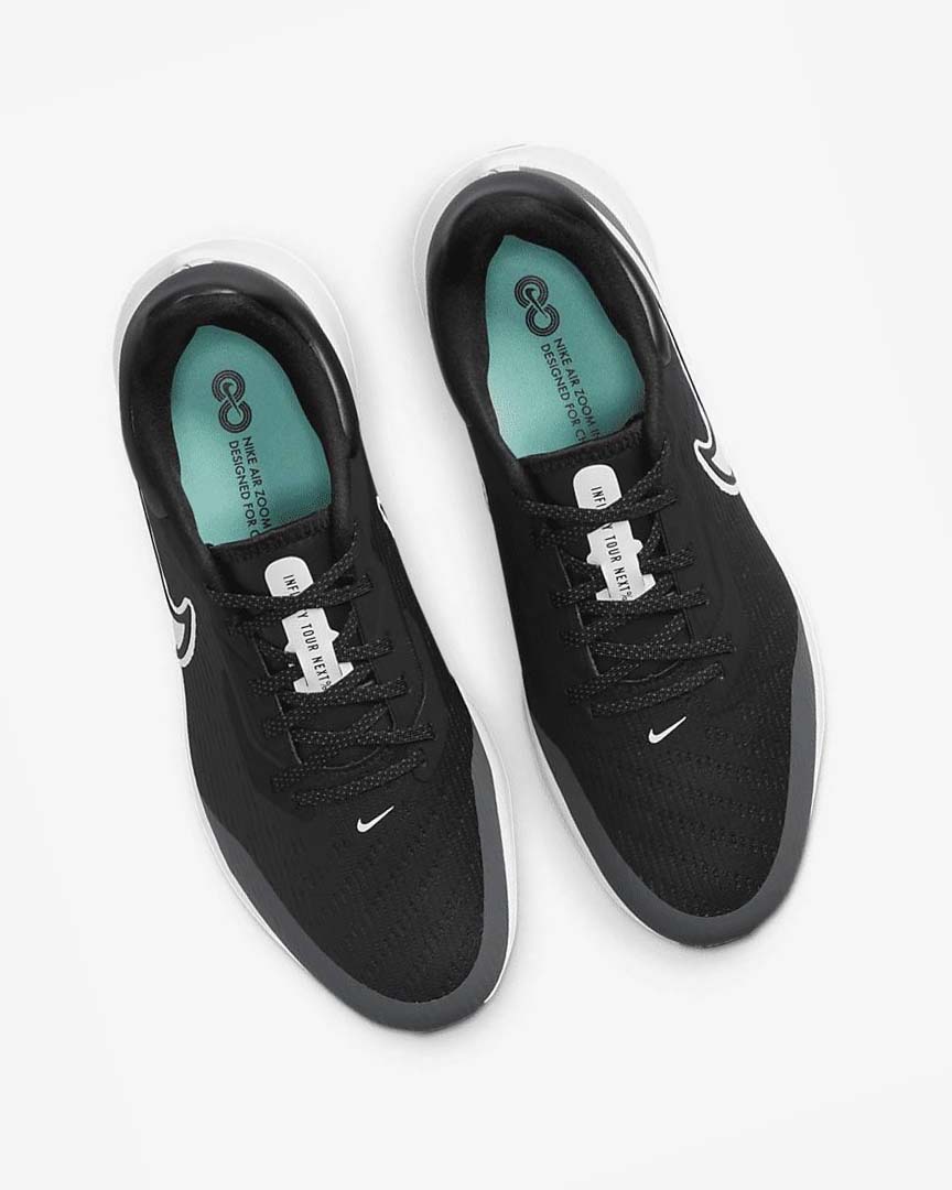 Black / Grey / Turquoise / White Nike Air Zoom Infinity Tour NEXT% Men's Golf Shoes | CA_2558