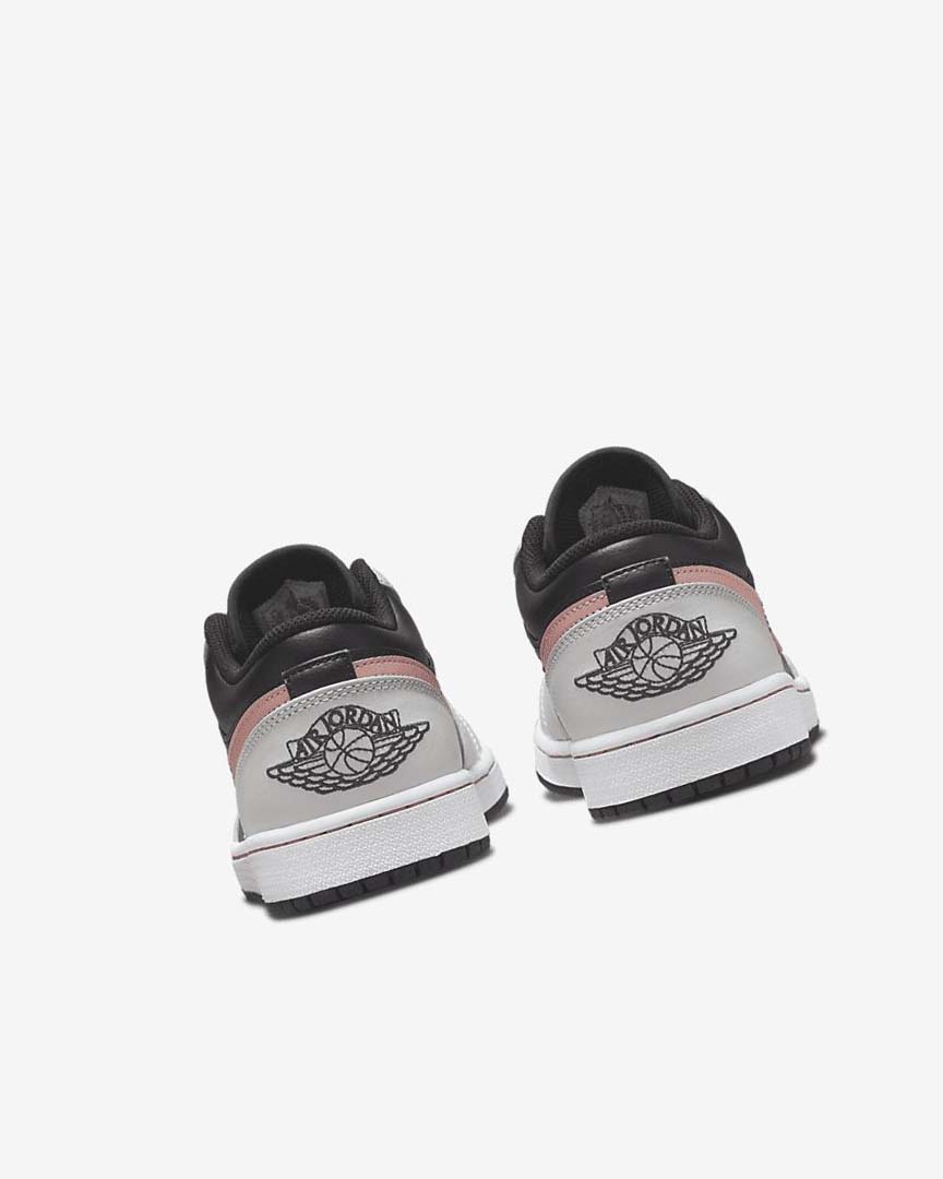 Black / Grey / White / Coral Nike Air Jordan 1 Low Men's Sneakers | CA_5463