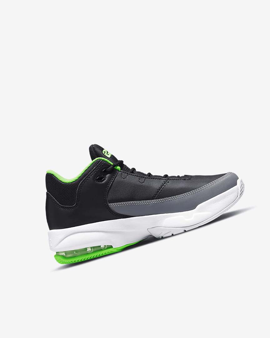 Black / Grey / White / Green Nike Jordan Max Aura 3 Boys' Basketball Shoes | CA_4922