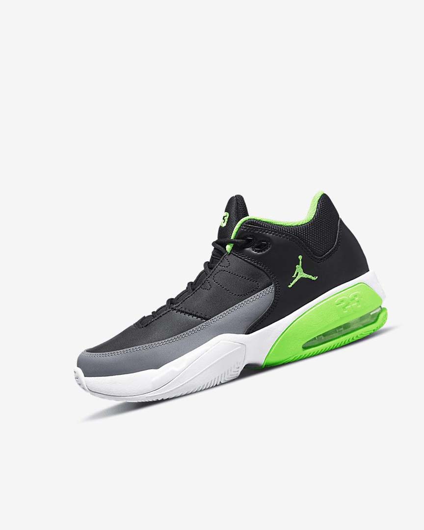 Black / Grey / White / Green Nike Jordan Max Aura 3 Boys\' Basketball Shoes | CA_4922