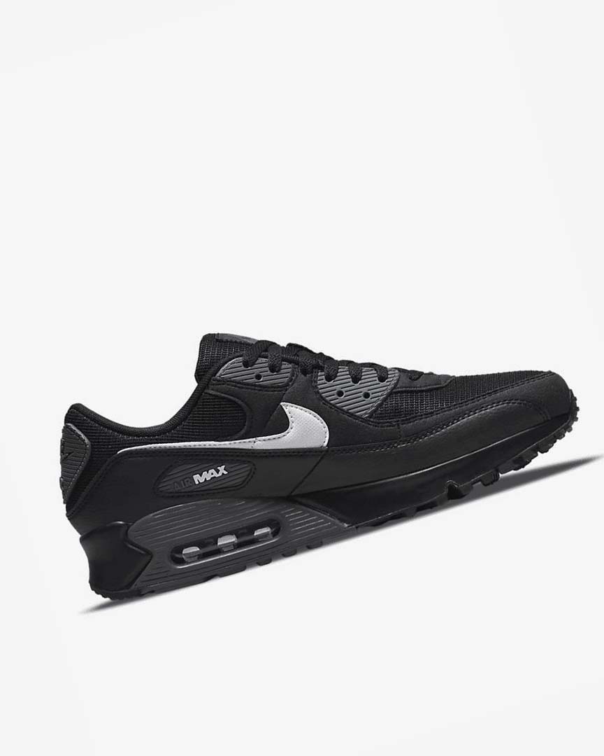 Black / Grey / White Nike Air Max 90 Men's Casual Shoes | CA_4691