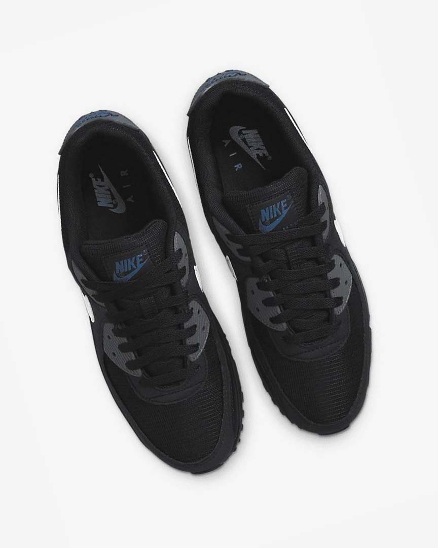 Black / Grey / White Nike Air Max 90 Men's Casual Shoes | CA_4691