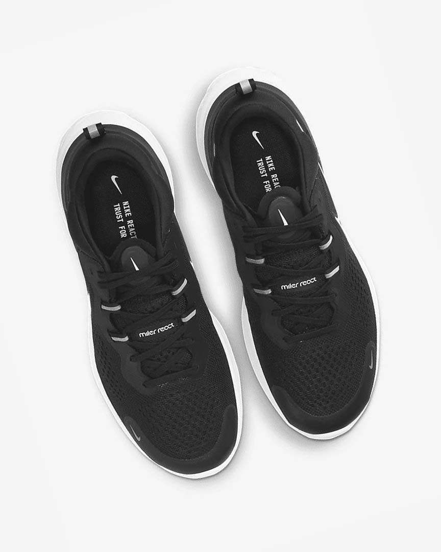 Black / Grey / White Nike React Miler 2 Men's Running Shoes | CA_5398