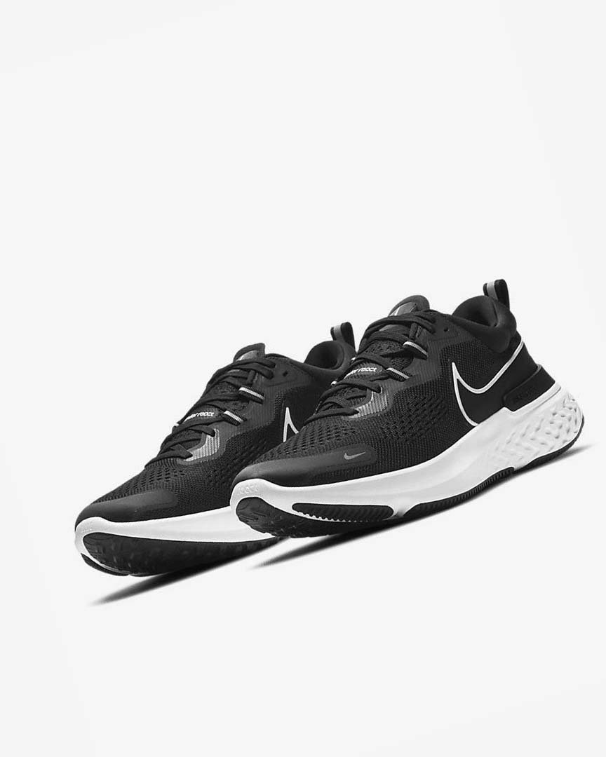 Black / Grey / White Nike React Miler 2 Men's Running Shoes | CA_5398