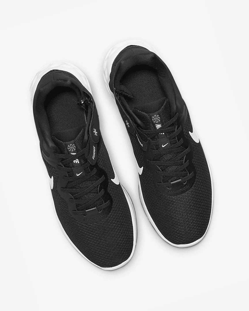 Black / Grey / White Nike Revolution 6 FlyEase Next Nature Men's Running Shoes | CA_5111