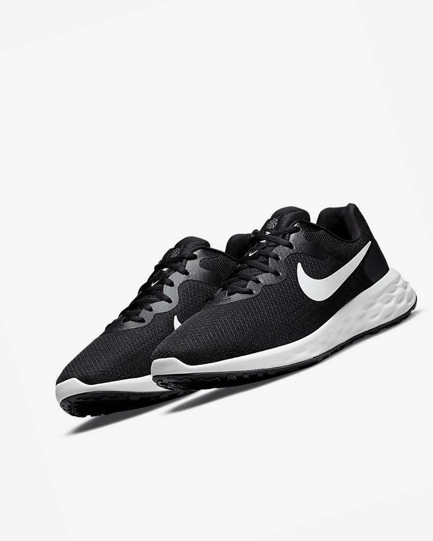 Black / Grey / White Nike Revolution 6 Men's Running Shoes | CA_5222