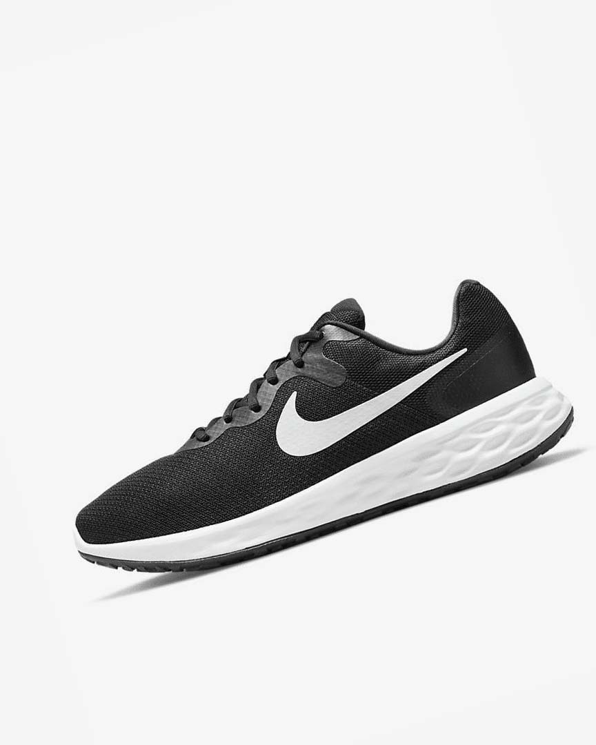 Black / Grey / White Nike Revolution 6 Men\'s Running Shoes | CA_5222