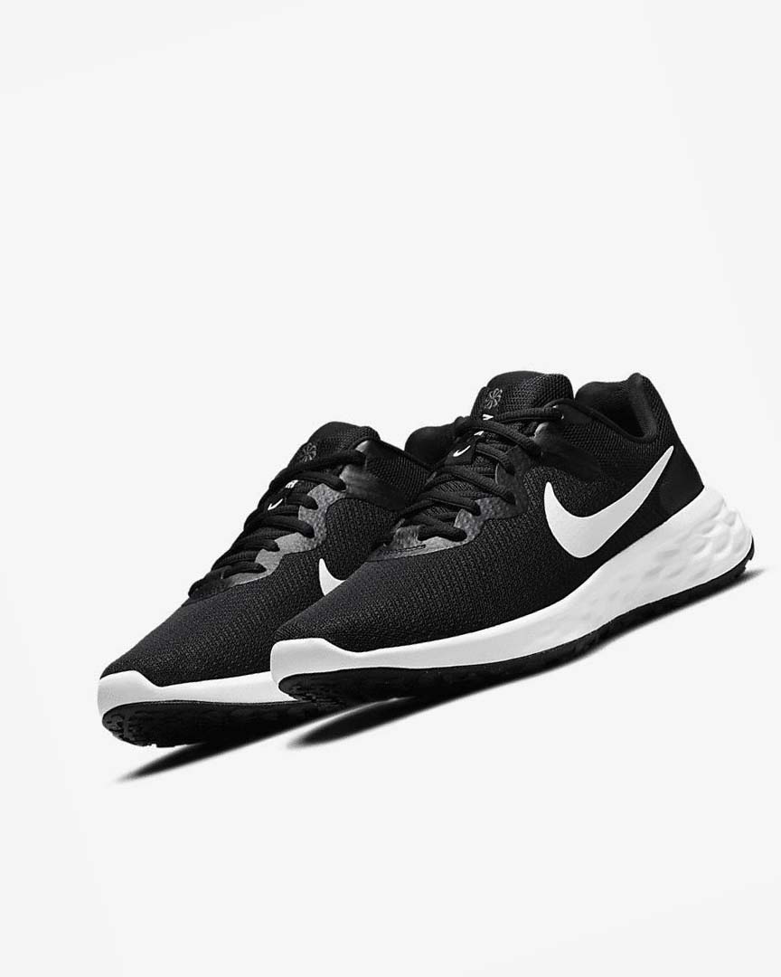 Black / Grey / White Nike Revolution 6 Next Nature Men's Running Shoes | CA_5178