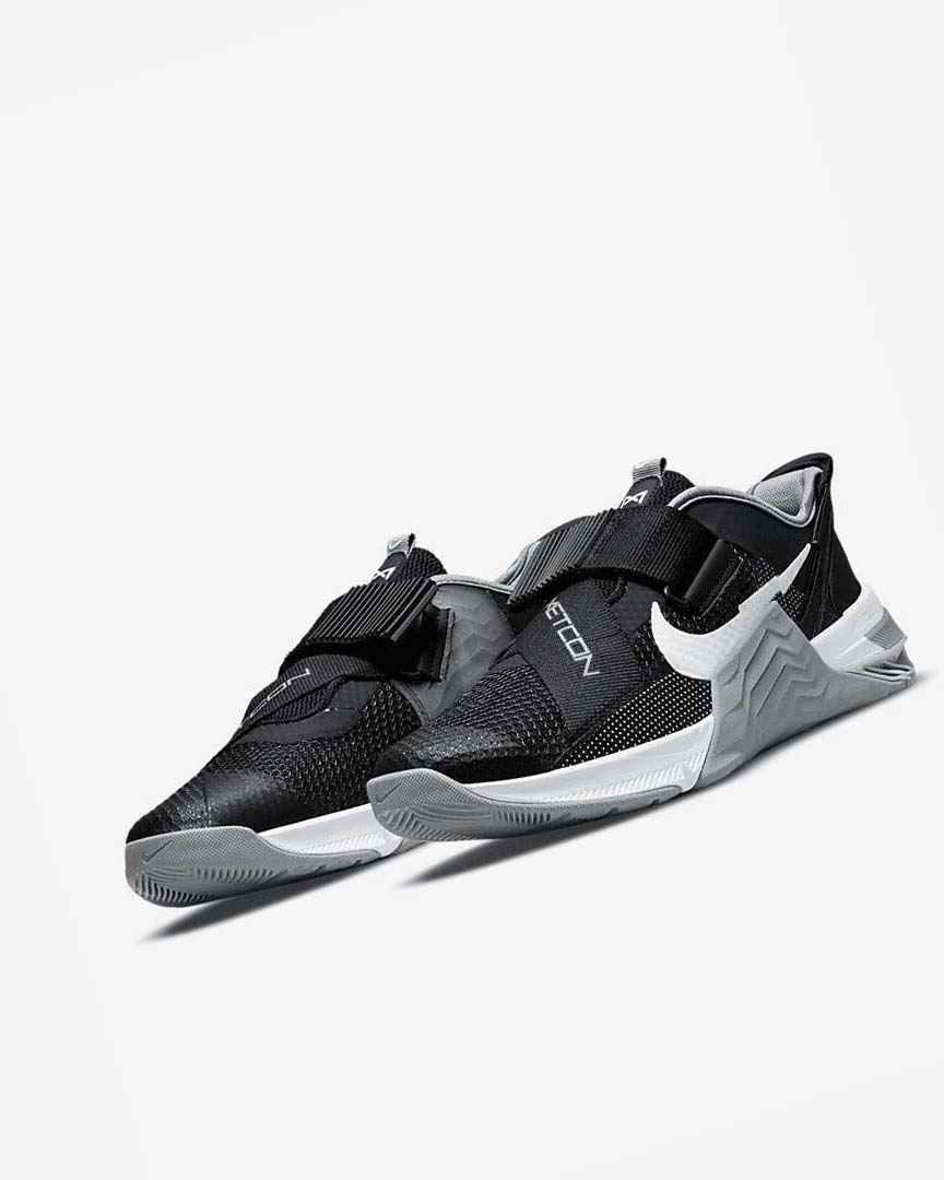 Black / Grey / White / Platinum Nike Metcon 7 FlyEase Men's Training Shoes | CA_2454