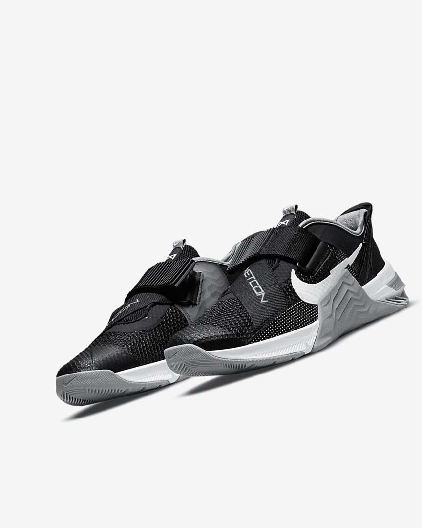 Black / Grey / White / Platinum Nike Metcon 7 FlyEase Women's Training Shoes | CA_5499